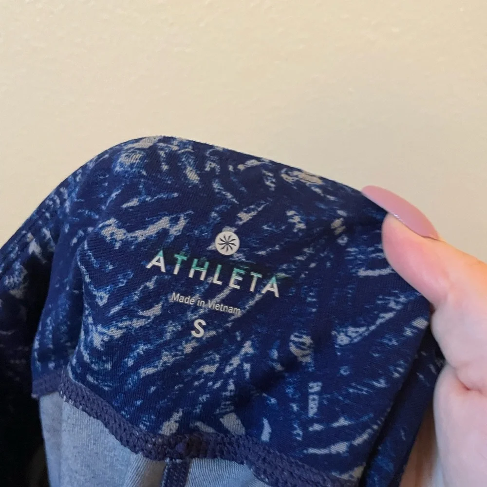 Athleta Chaturanga Zebra Print Full Length Pull On Soft Athletic Leggings Small - Picture 6 of 9